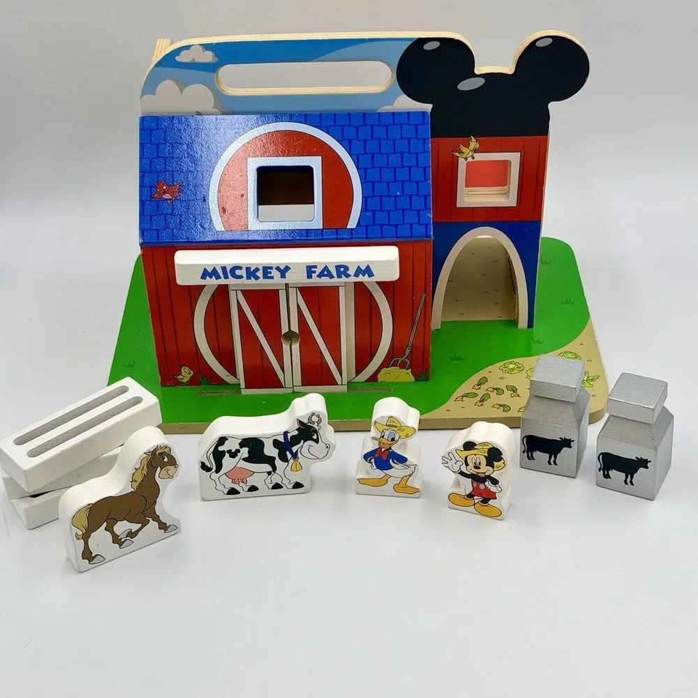 Melissa & Doug Disney Mickey Mouse Clubhouse On The Farm Wooden Barn Playset - Picture 2 of 10
